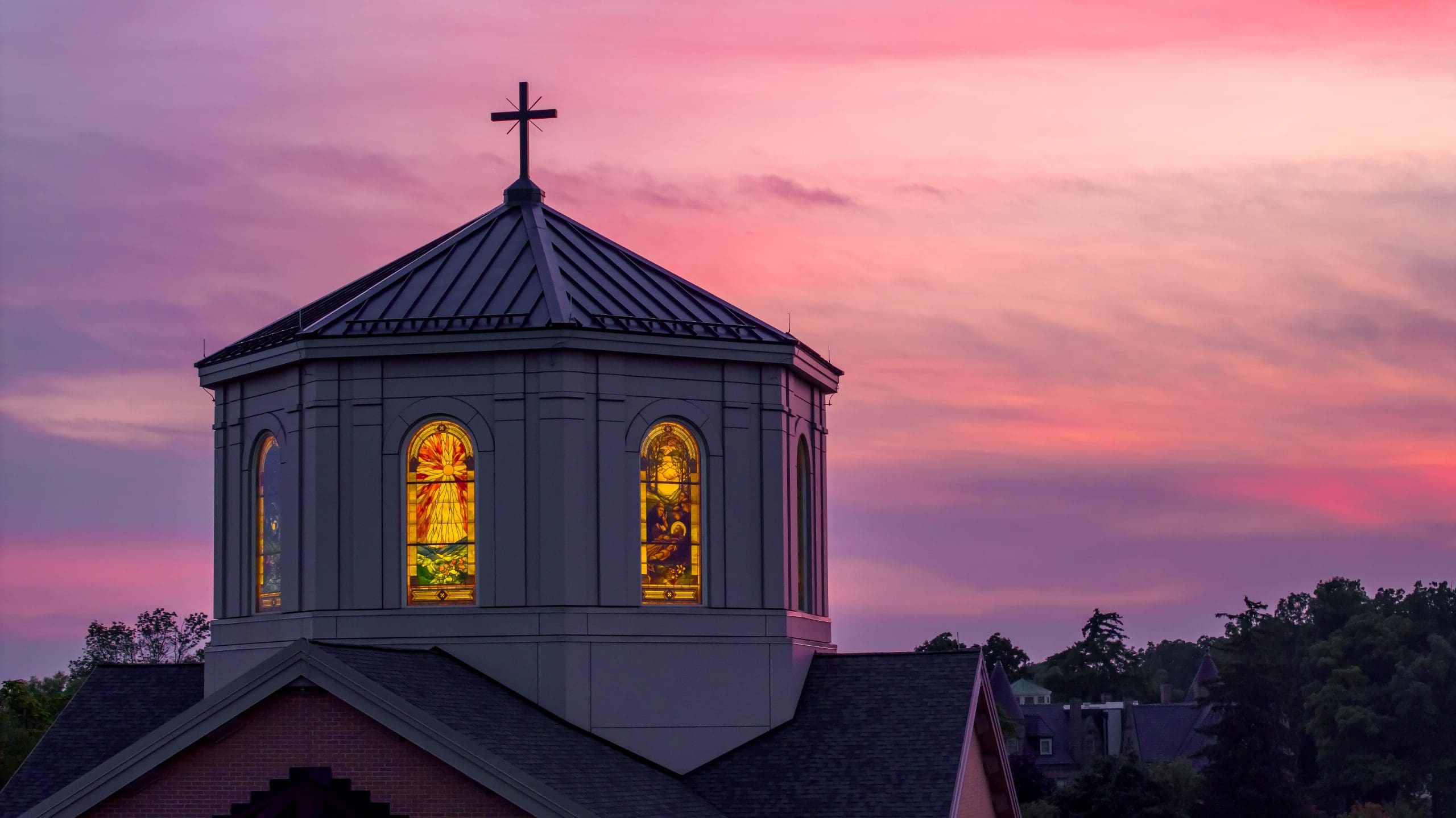 Campus Chapel at sunset