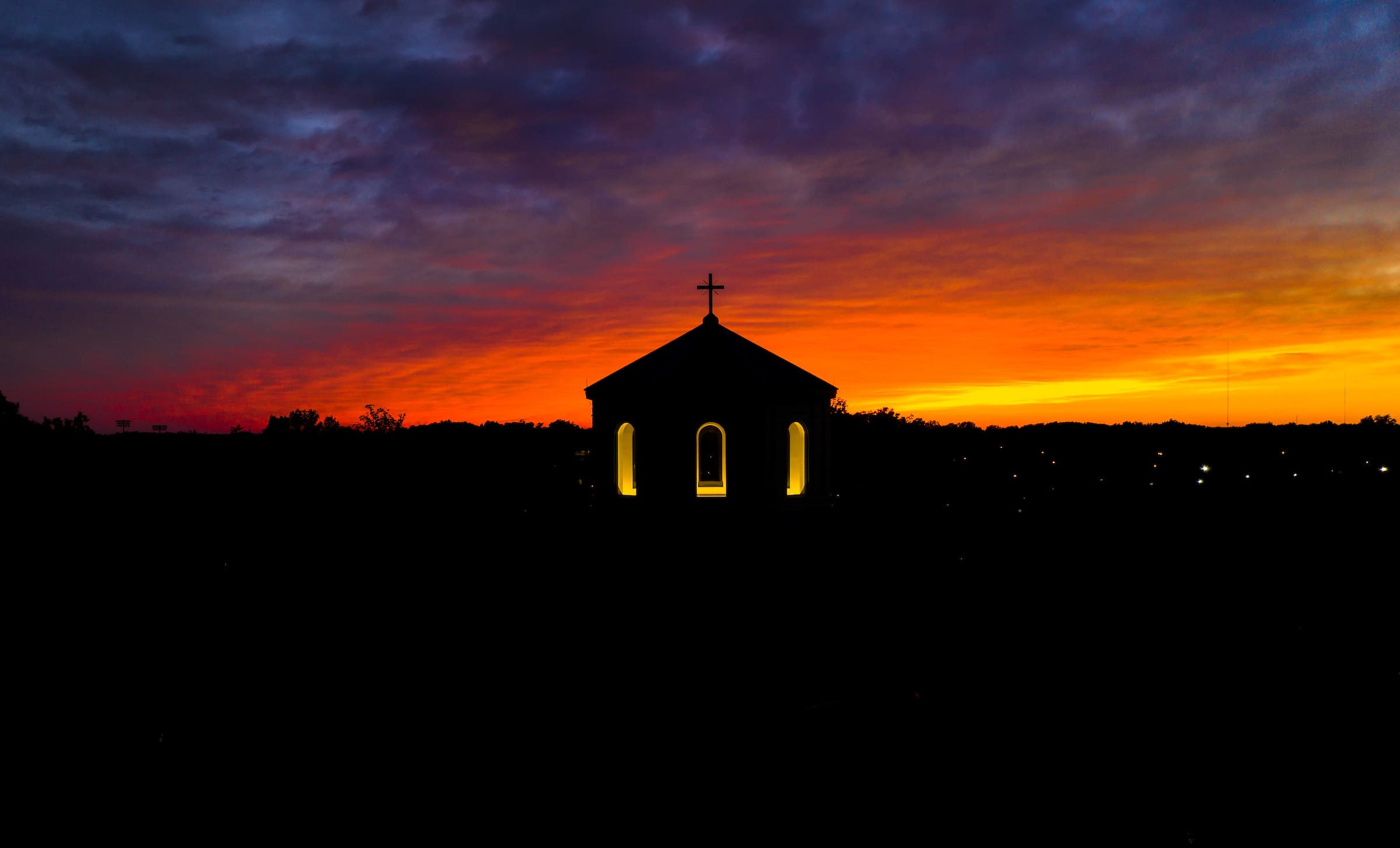 Campus Chapel at Sunset