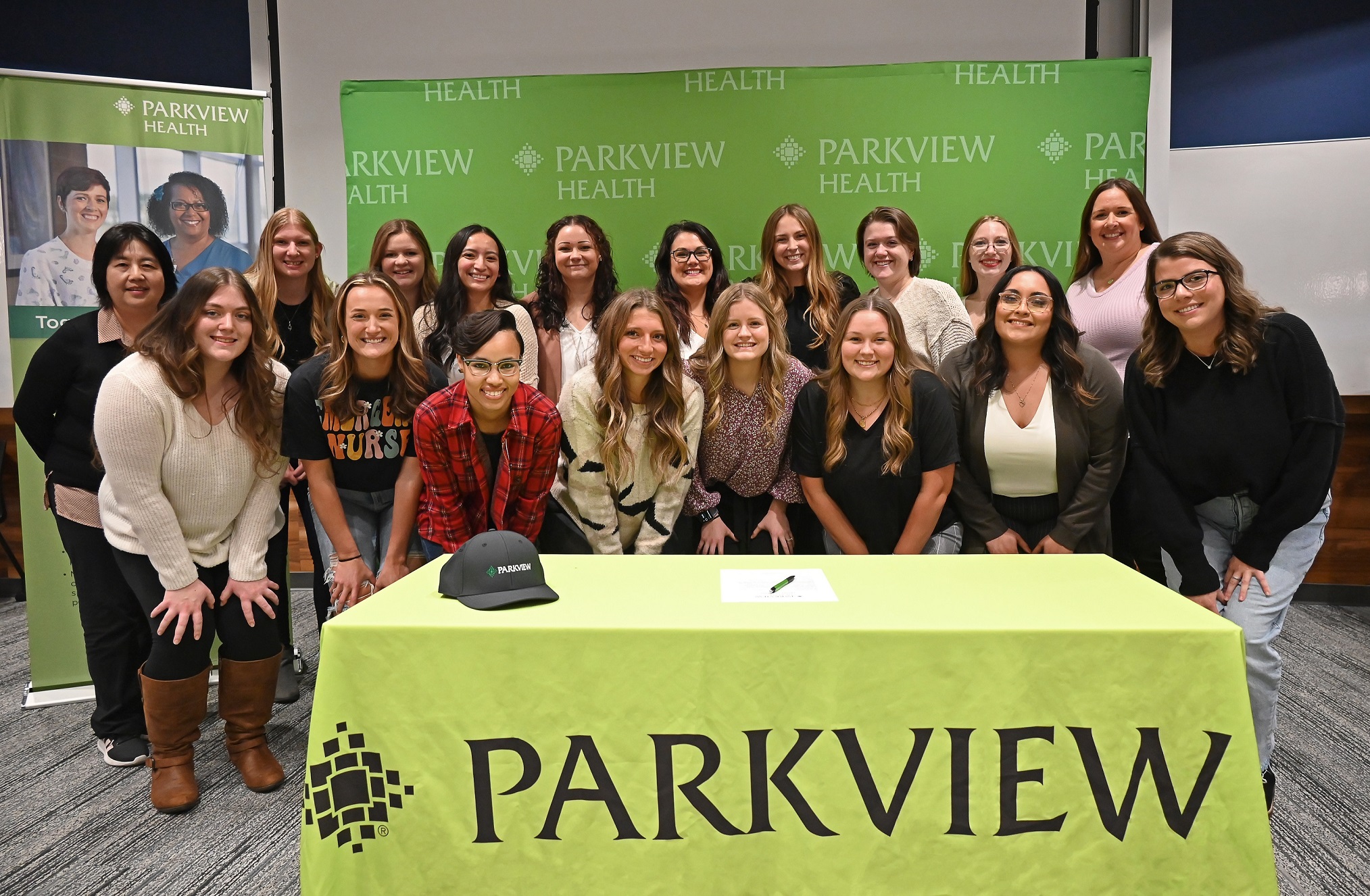 Pictured, front row: Tianna Freeman, Paige Graber, Kiosha Dixie, Janna Fee, Joslyn Toner, Ella Thompson, Estrella Rico, Mariah McKenna; Back row: Rong Zhang, Samantha Klima, Meagan Reeser, Heather Eicholtz, Bethany Bauer, Madison Hartman, Jade Michael, Maggie Ingledue, Jillian Garn, Erika Garcia; Not pictured: Yamilex Diaz, Nathalie Ley