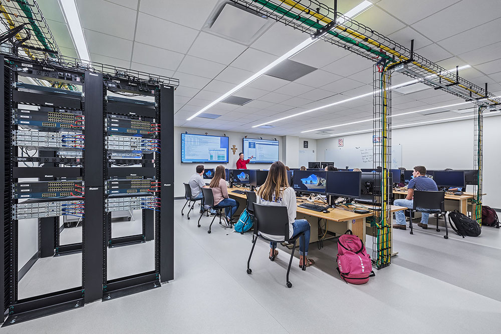 The Computer Science Lab offers the opportunity to get hands-on with servers and other computer technology.