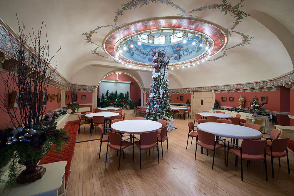 The Ballroom is all decked out for Christmas at the Castle.