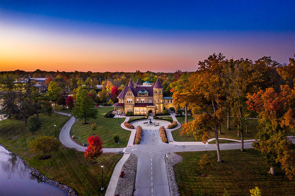 An aerial view of Brookside taken in the early morning hours