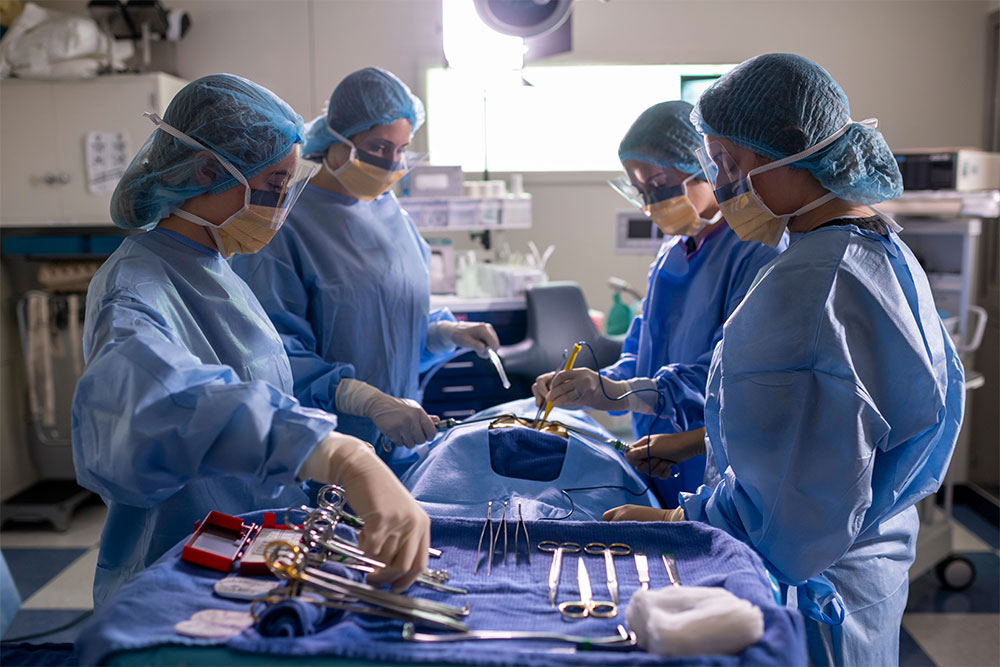 The Surgical Technology Lab is a full-size operating room, complete with scrub station