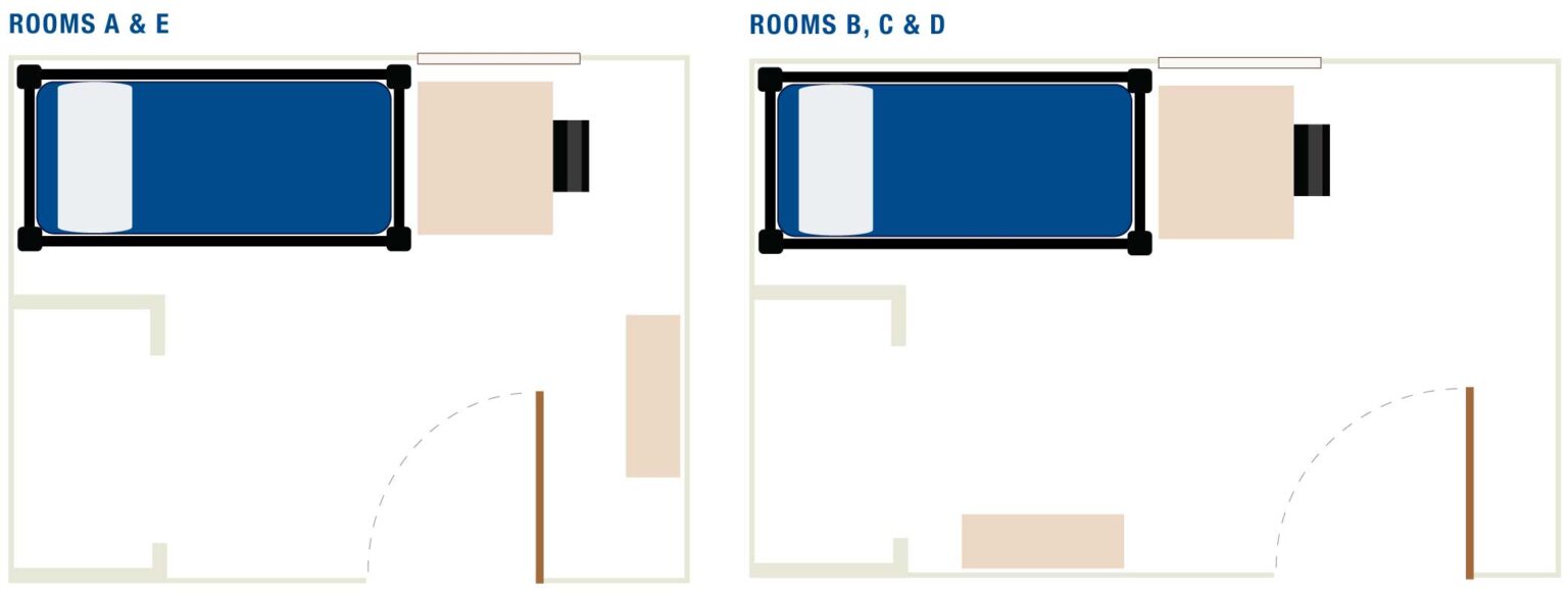 Padua Hall room blueprint showing one of many possible room configurations