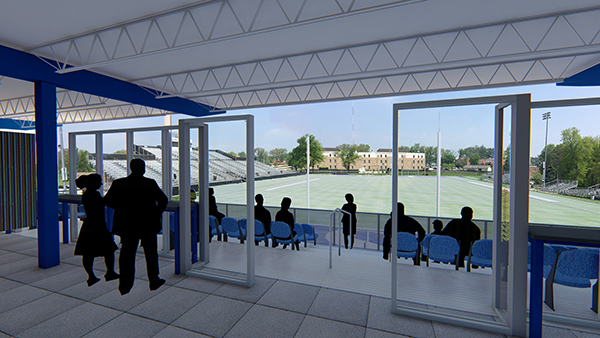 Tour the new suites at spring intrasquad football and soccer games