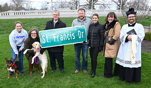 University dedicates St. Francis Drive