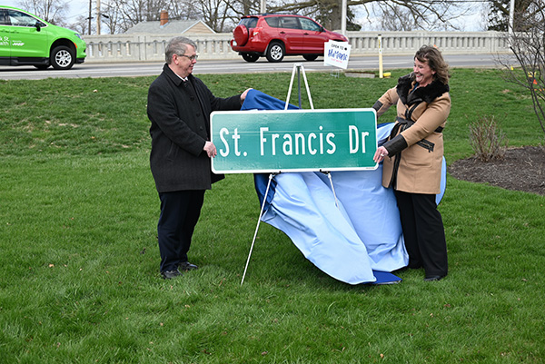 University dedicates St. Francis Drive 